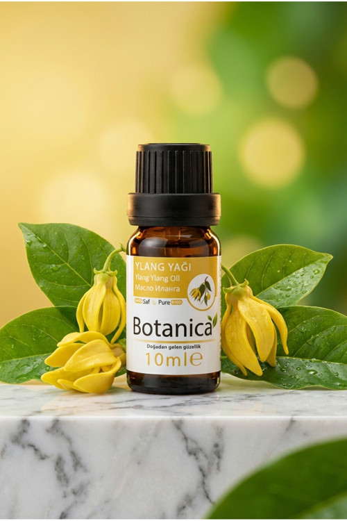 %100 Saf Ylang Ylang Yağı Saç Parlaklaştırıcı Aromaterapi Doğal Uçucu Bitkisel Bakım 10 ml