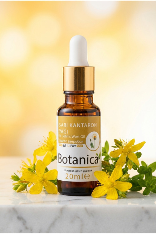 %100 Saf Kantaron Yağı Maserasyon Rahatlatıcı Masaj Doğal Bitkisel Bakım Damla 20 ml