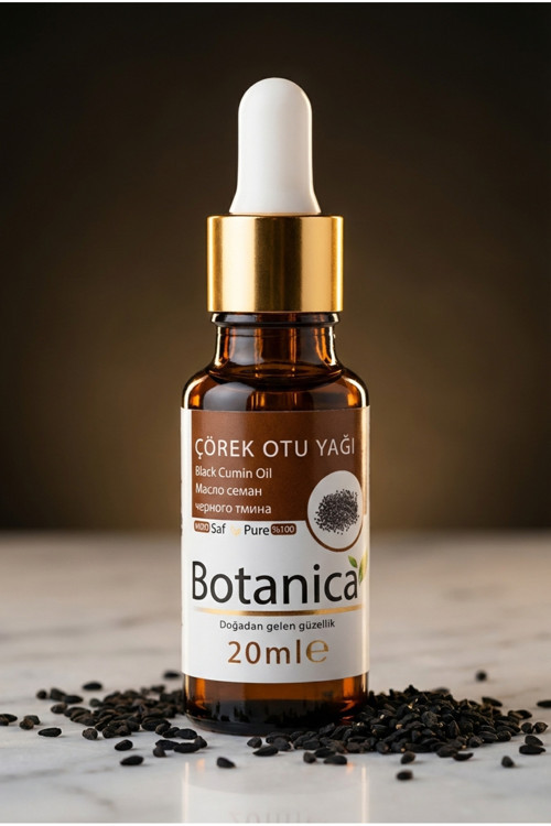 %100 Saf Çörekotu Yağı Soğuk Sıkım Saç Bakımı Besleyici Güçlendirici Doğal Bitkisel Damla 20 ml