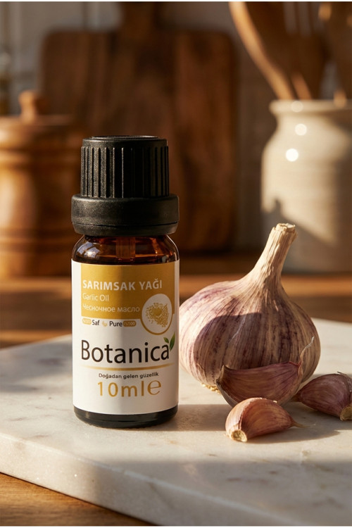 %100 Saf Sarımsak Yağı Kök Besleyici Dökülme Karşıtı Doğal Bitkisel Bakım 10 ml