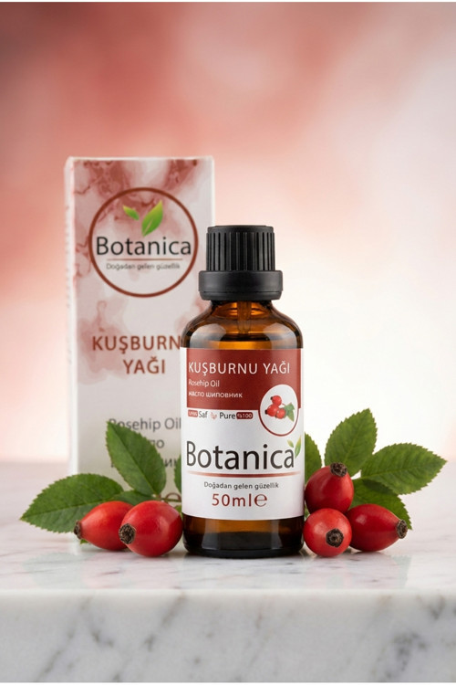 %100 Saf Kuşburnu Yağı Onarıcı Cilt Yenileme Besleyici Doğal Bitkisel Bakım 50 ml