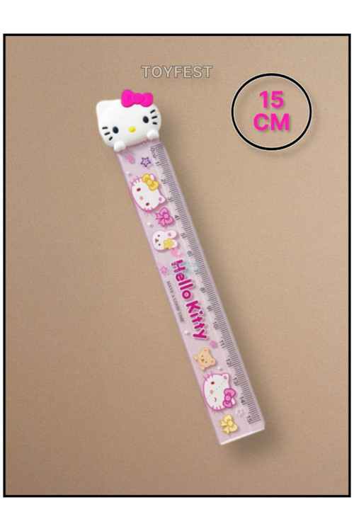Hello Kitty Figürlü 15 cm lik Şeffaf Cetvel - ( 1 ADET )