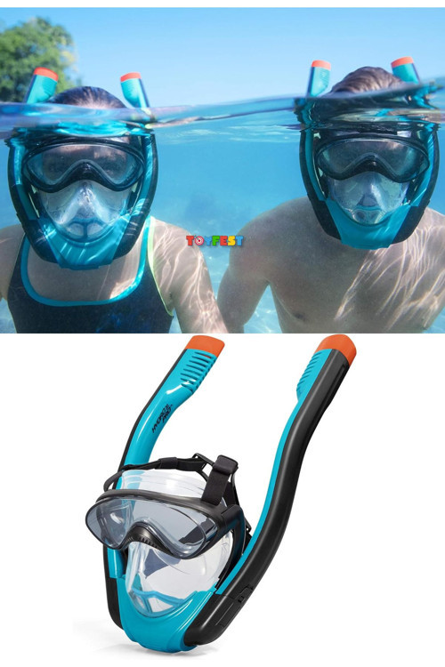 Hydro - Pro Full Face Flowtech Snorkel Set Deniz Dalış Maskesi S - M BEDEN