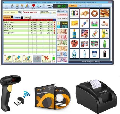 Kablosuz Barkod Okuyucu Fiş Yazıcı Barkodlu Satış Programı