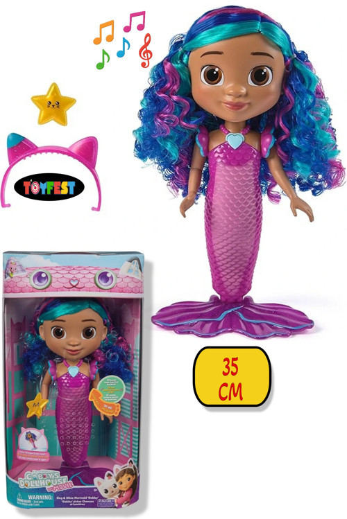 Şarkı Söyleyen Işıklı Renk Değiştiren Gabby Denizkızı Bebek 35 Cm Gabbys Dollhouse Oyuncak