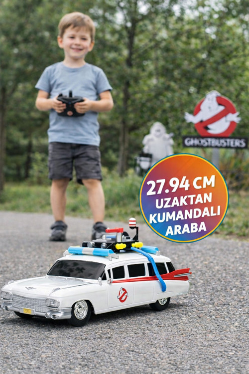 Jada 1:16 Ölçek Uzaktan Kumandalı Araba Ghostbusters Ecto 1 Hayalet Avcıları 2.4 Ghz Turbo 27 CM