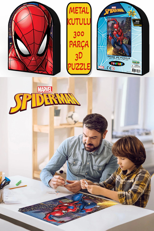Prime 3D - Spider-Man 300 Parça Puzzle 35586 - Metal Kutu