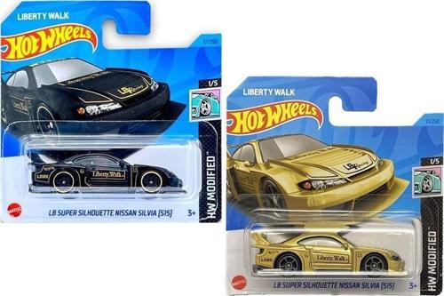 2 Araç Set LB Super Silhouette Nissan Silvia Siyah & Sarı (S15) (1:64)