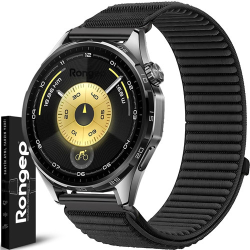 Huawei İle Uyumlu Loop 22Mm Kordon Gt6/Gt6 /Gt5/Gt5 /Gt4/Gt3/Gt3 /Gt2/Gt2 46Mm İçin Terleme Karşıtı Gt6 Kordon Metalik Bağlantılı 1.Sınıf Dokuma Kumaş Gt6 Kayış ()