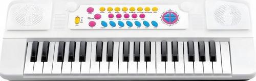 Oyuncak 37 Tuşlu Mikrofonlu Org Oyuncak Müzik Aletleri Piyano (Beyaz)