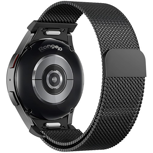 Click 20mm Metal Hasır Kordon ile Uyumlu Watch FE/7/6/5/4 Serisi İçin Manyetik Kayış (40mm/44mm) Watch 6/4 Classic (47/43/42mm) Watch 5 45mm Uyumlu ()