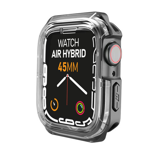 , Watch 8/7 Uyumlu Hybrid Kılıf 45mm, Darbeye Dayanıklı Koruyucu Silikon Kılıf,