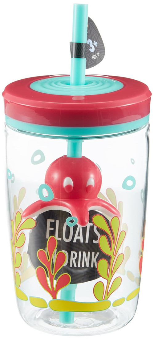 CONTIGO Yüzen Ahtapot Pipetli Bardak 470 ml, Mavi