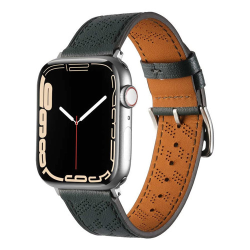  İle Uyumlu Watch 38mm/40mm KRD-76 PU Deri Kordon Strap Kayış Lacivert
