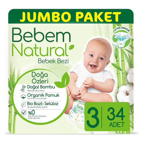 Bebek Bezi 3 Beden 34 Adet