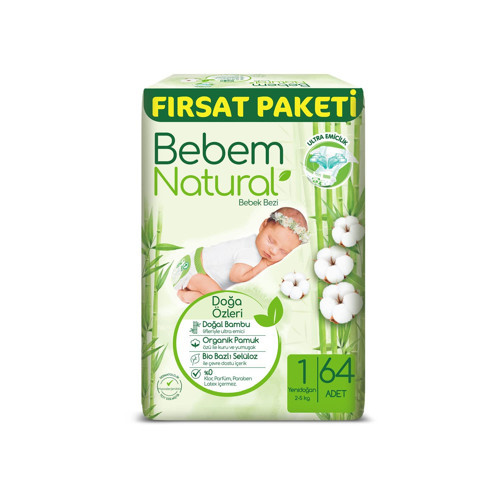 Bebek Bezi Yenidoğan 1 Beden Fırsat Paketi 64 Adet