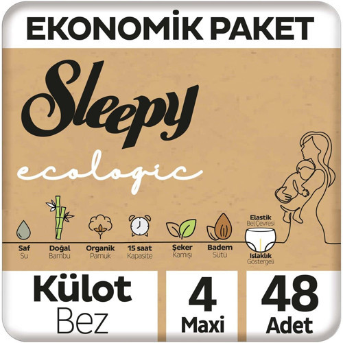 Ecologic Ekonomik Külot Bez 4 Numara Maxi 48 Adet