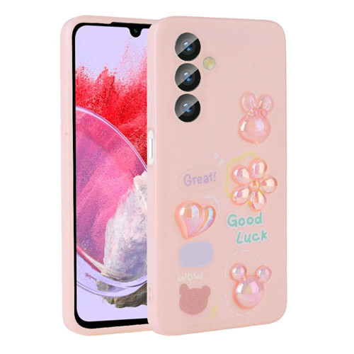 M34 5G ile Uyumlu Kılıf Pembe Tan Silikon Kapak ( M34 5G ile Uyumlu, Pembe)