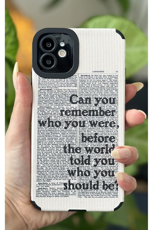 Iphone 11 ile Uyumlu Kaplama Gazete Tasarımlı Yumuşak Silikon Kamera Korumalı Kılıf