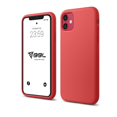 iPhone Kılıf İnce Sıvı Silikon 3 Katmanlı Tam Kaplamalı Yumuşak Jel Kauçuk Kılıf Kapak (, iPhone 11)