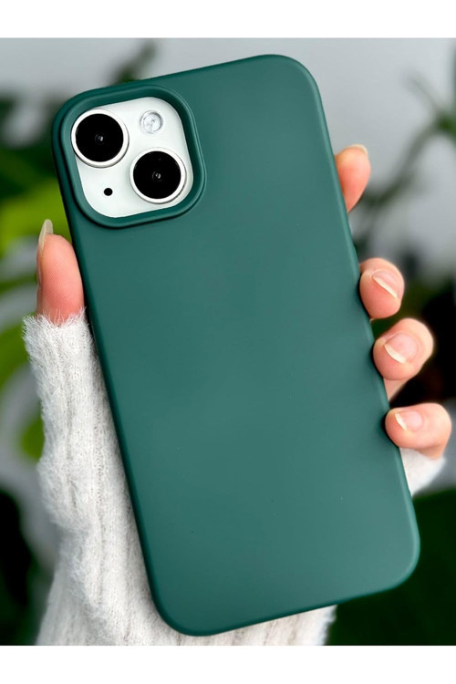 Iphone 13-14 - 15 ile Uyumlu Içi Kadife Leke Tutmaz Sıvı Silikon Lansman Kılıf