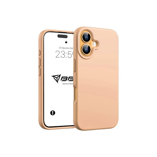 iPhone Kılıf İnce Sıvı Silikon 3 Katmanlı Tam Kaplamalı Yumuşak Jel Kauçuk Kılıf Kapak, Turuncu (iPhone 16 ) (35)