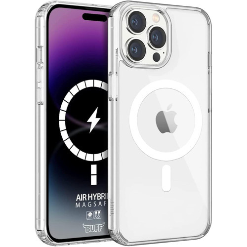 iPhone 14 Serisi ile Uyumlu Magsafe Destekli Hybrid Şeffaf Kılıf, Darbe Emici TPU + PC Şeffaf Kılıf (iPhone 14 )