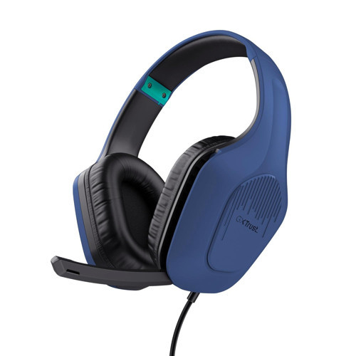 GXT 415B Zirox Hafif Kulaklığı, 50 mm Sürücülü PC, , PS4, PS5, Anahtar, Mobil, 3,5 mm Ses Jakı, 2 m Kablo, Kulak Üstü Mikrofonlu Kulaklık, Mavi