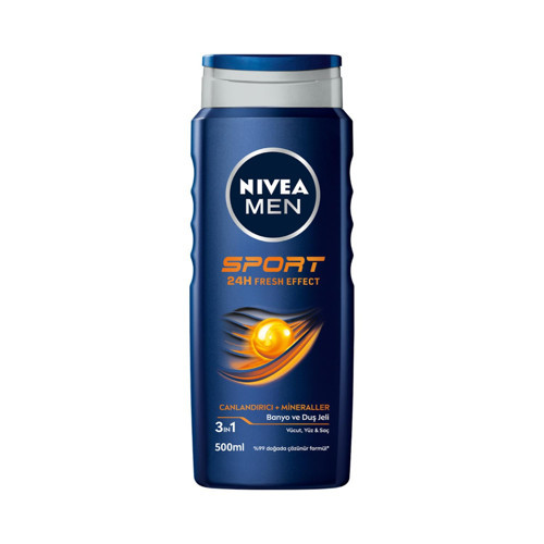 Erkek Duş Jeli, 500 ml, 3ü 1 Arada Kullanım, Vücut, Yüz Saç, Saat Ferahlık, Enerji Veren Koku