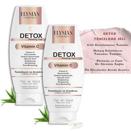 Detox Peeling Jel 2' Set | Ölü Hücre Arındırıcı Temizleme jeli | Yüz Vücut Temizleyici | AHA BHA, Vitamin C, Niacinamide