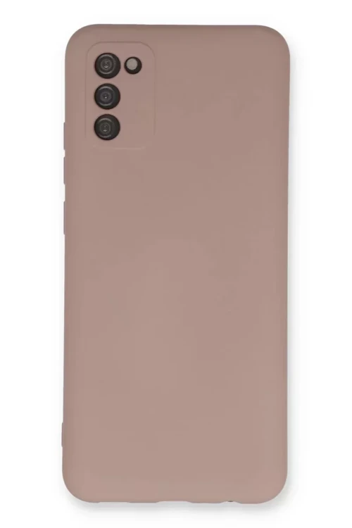 Galaxy A03S Kılıf Nano İçi Kadife Silikon - Pudra