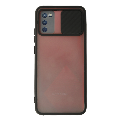 Galaxy A03S Kılıf Palm Buzlu Kamera Sürgülü Silikon - Siyah