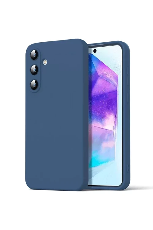 Galaxy A16 5G Kılıf Nano İçi Kadife Silikon - Lacivert