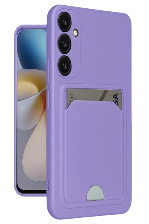 Galaxy A16 5G Kılıf Kelvin Kartvizitli Silikon - Lila