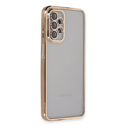 Galaxy A23 4G Kılıf Lensli Silikon - Gold