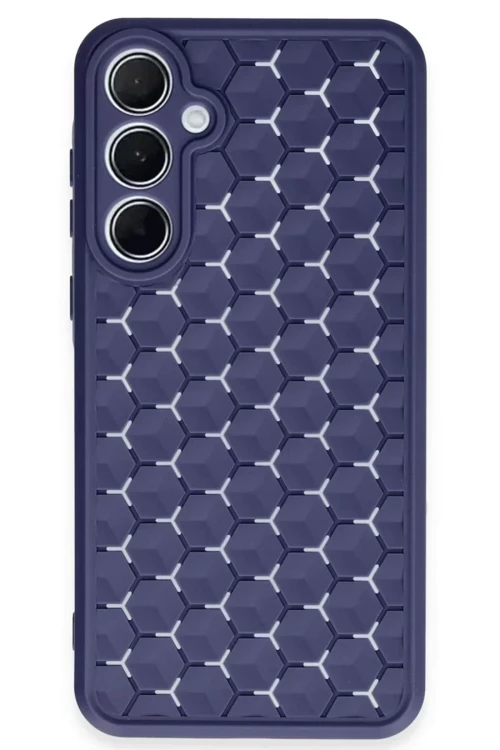 Galaxy A25 5G Kılıf Petek Silikon Kapak - Lacivert