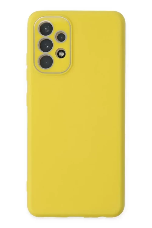 Galaxy A33 5G Kılıf Lansman Glass Kapak - Sarı