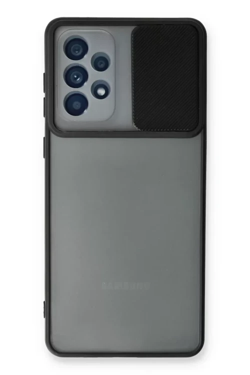 Galaxy A53 5G Kılıf Palm Buzlu Kamera Sürgülü Silikon - Siyah