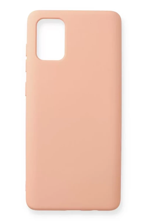 Galaxy A71 Kılıf Nano İçi Kadife Silikon - Pudra
