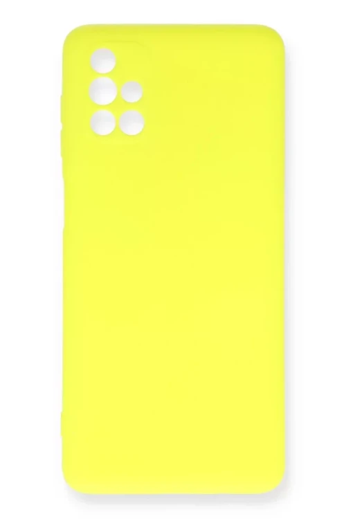 Galaxy M51 Kılıf Nano İçi Kadife Silikon - Sarı