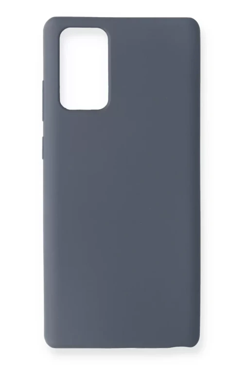 Galaxy Note 20 Kılıf Nano İçi Kadife Silikon - Gri