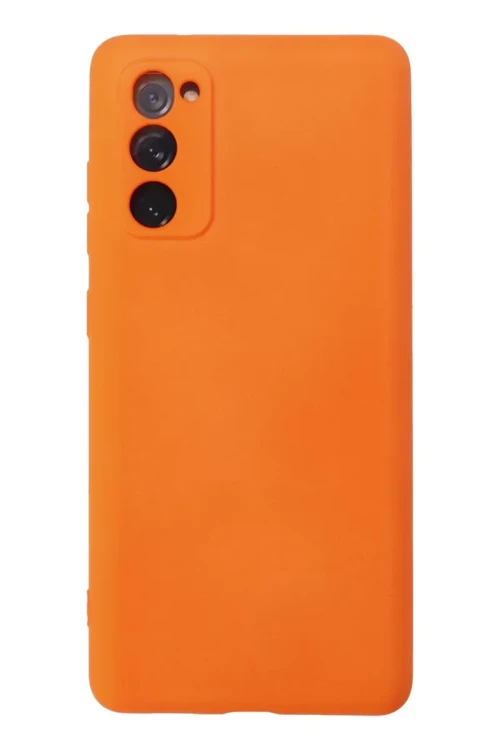Galaxy S20 Fe Kılıf Nano İçi Kadife Silikon - Turuncu