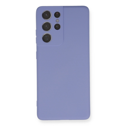 Galaxy S21 Kılıf Nano İçi Kadife Silikon - Lila