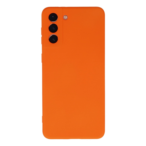 Galaxy S21 Kılıf Nano İçi Kadife Silikon - Turuncu