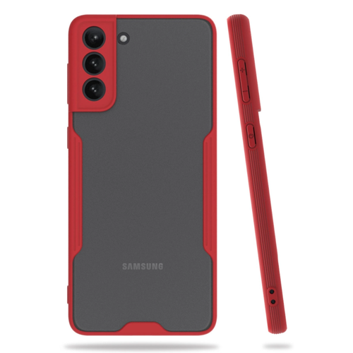 Galaxy S21 Kılıf Platin Silikon - Kırmızı