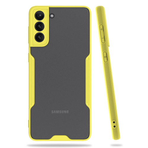 Galaxy S21 Kılıf Platin Silikon - Sarı