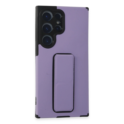 Galaxy S23 Kılıf Mega Standlı Silikon - Lila