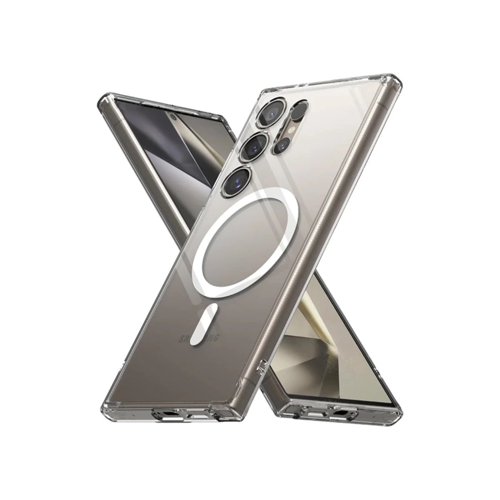 Galaxy S24 Kılıf Magneticsafe Şeffaf Silikon - Şeffaf