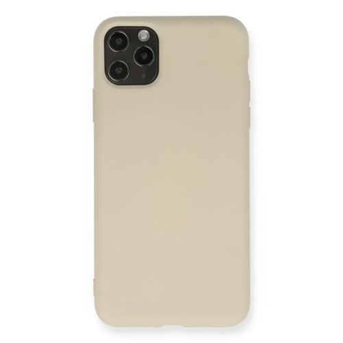 Iphone 11 Kılıf Nano Içi Kadife Silikon - Bej
