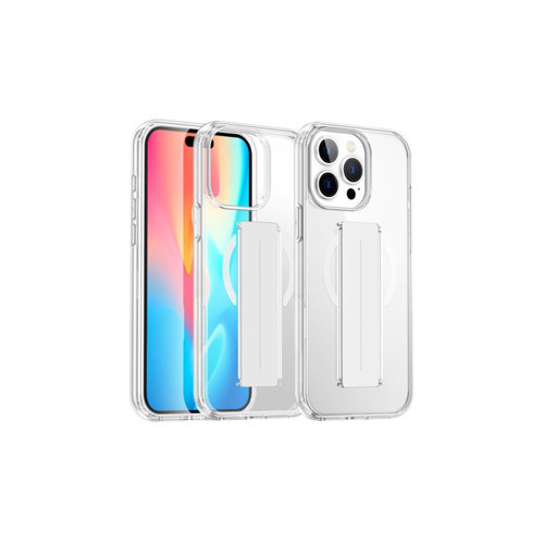 Iphone 15 Kılıf Alfa Magsafe Standlı Kapak - Şeffaf